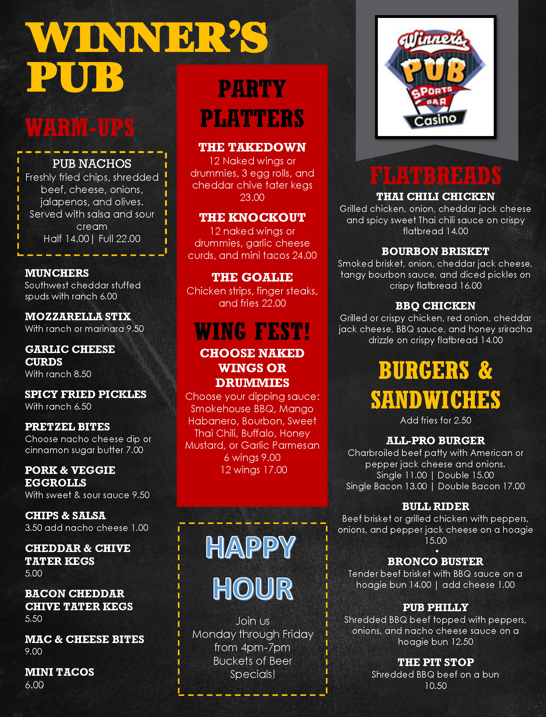 Menu Page 1